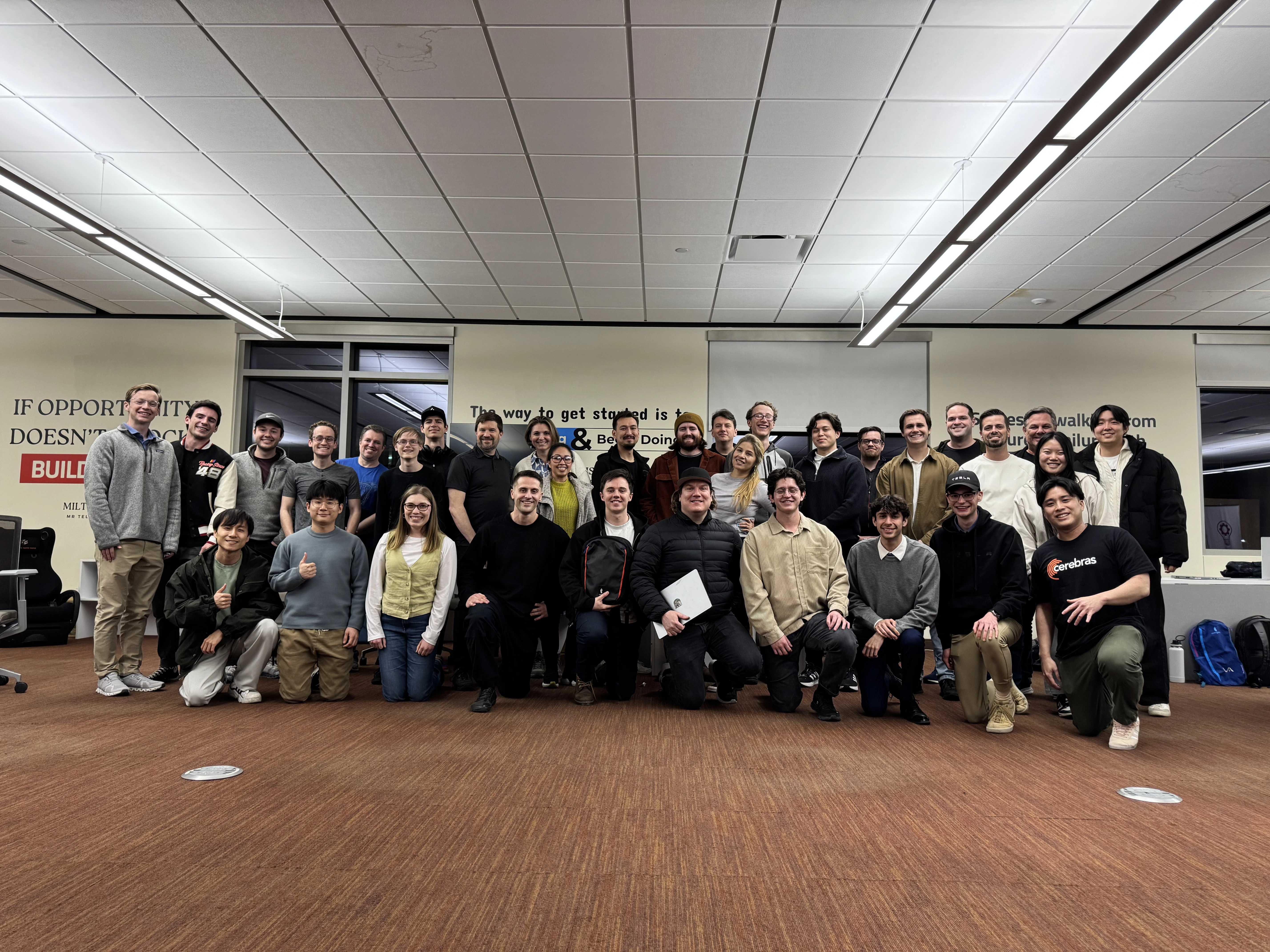 JustBuild community at a hackathon